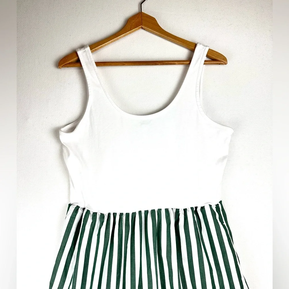J Crew Mixy Striped Tiered Knit Midi Maxi Dress Beach Resort